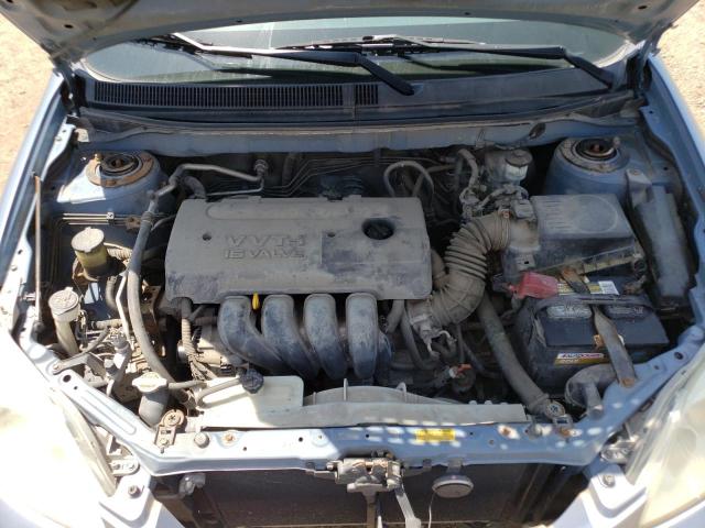 2T1KR32E55C432038 - 2005 TOYOTA MATRIX XR أزرق صورة 11