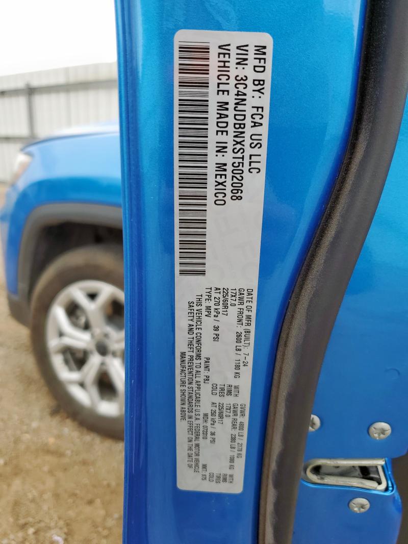 3C4NJDBNXST502068 - 2025 JEEP COMPASS LATITUDE BLUE photo 13