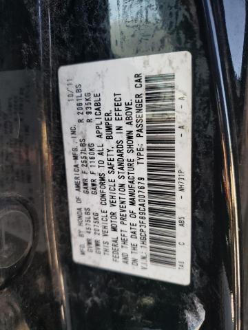 1HGCP3F89CA007679 - 2012 HONDA ACCORD EXL BLACK photo 12