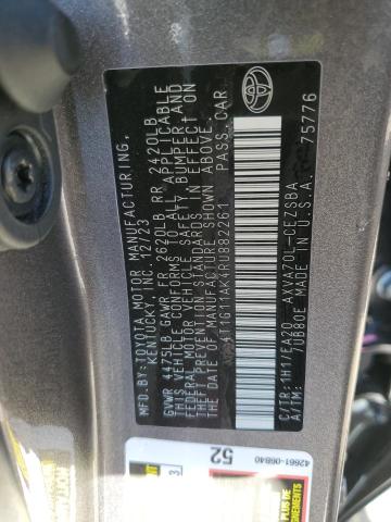 4T1G11AK4RU882261 - 2024 TOYOTA CAMRY SE NIGHT SHADE GRAY photo 13