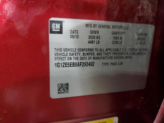 1G1ZE5EB8AF293492 - 2010 CHEVROLET MALIBU LTZ RED photo 12