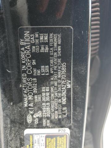 KNDJN2A27E7076895 - 2014 KIA SOUL BLACK photo 13