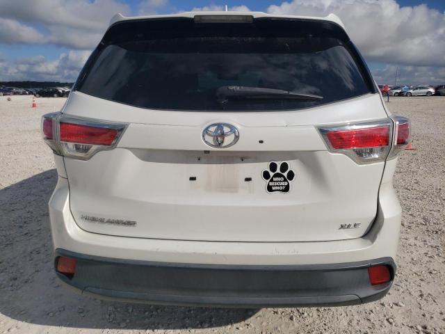 5TDKKRFH0FS116227 - 2015 TOYOTA HIGHLANDER XLE WHITE photo 6