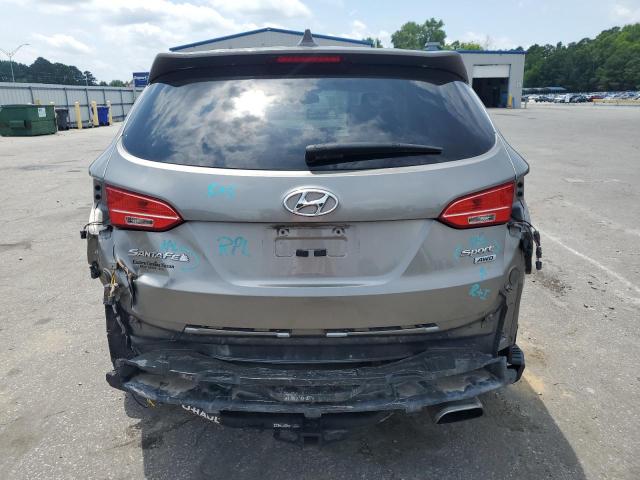 5XYZTDLB8EG146702 - 2014 HYUNDAI SANTA FE S GRAY photo 6