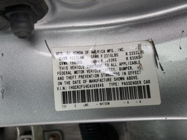 1HGCR2F54EA069648 - 2014 HONDA ACCORD SPORT SILVER photo 13