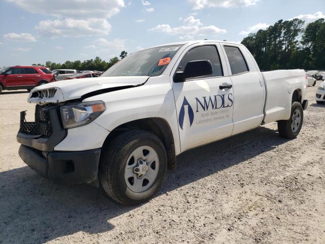 5TFTY5F13MX011946 - 2021 TOYOTA TUNDRA DOUBLE CAB SR/SR5 WHITE photo 1