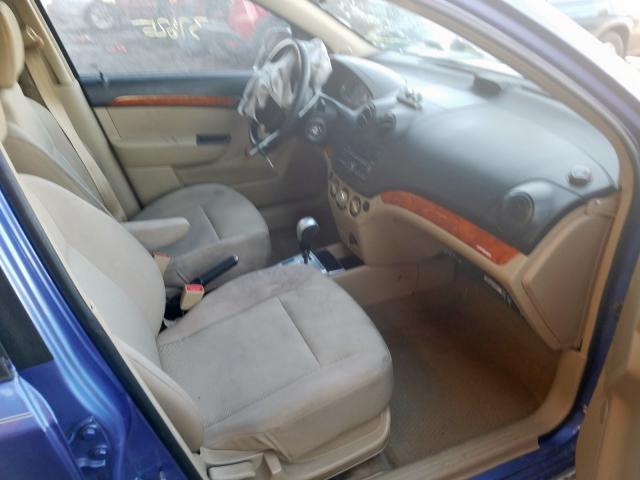 KL1TD66EX9B655038 - 2009 CHEVROLET AVEO LS  ფოტო 5