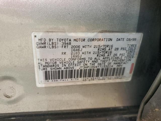 JT3HP10V4Y7153214 - 2000 TOYOTA RAV4 Gümüş foto 14