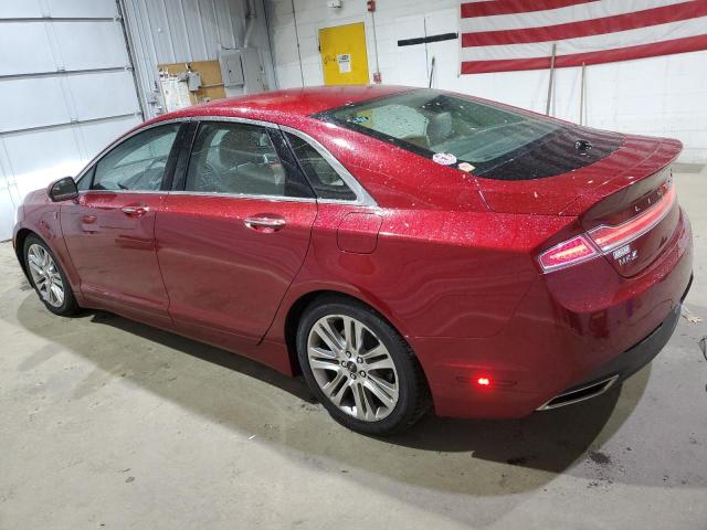 3LN6L2J9XGR610827 - 2016 LINCOLN MKZ RED photo 2