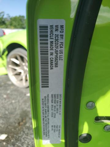 2C3CDZFJ6PH562968 - 2023 DODGE CHALLENGER R/T SCAT PACK GREEN photo 12