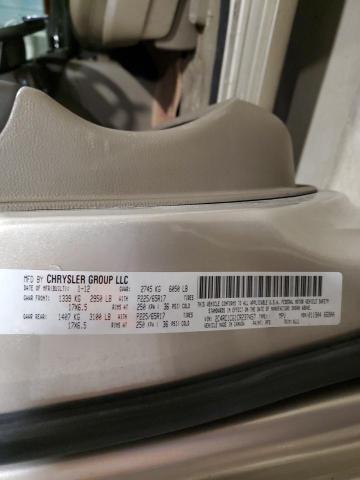 2C4RC1CG1CR237457 - 2012 CHRYSLER TOWN & COU TOURING L GOLD photo 13