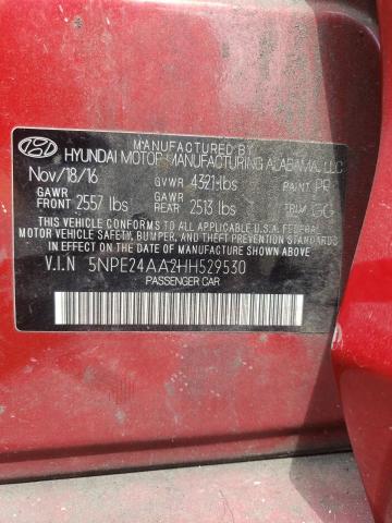 5NPE24AA2HH529530 - 2017 HYUNDAI SONATA ECO BURGUNDY photo 13