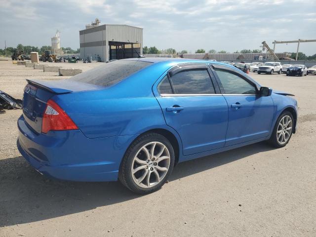 3FAHP0HA1BR329133 - 2011 FORD FUSION SE BLUE photo 3