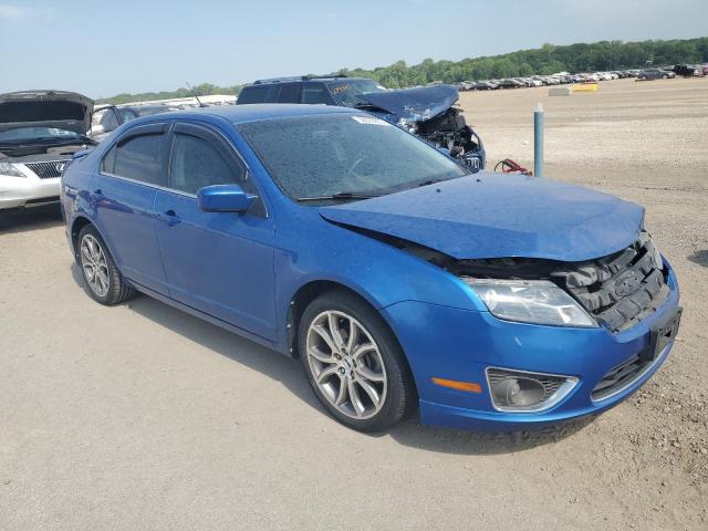 3FAHP0HA1BR329133 - 2011 FORD FUSION SE BLUE photo 4