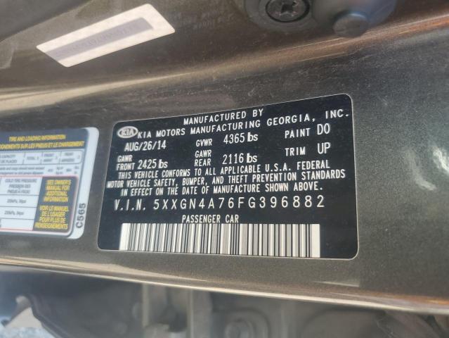 5XXGN4A76FG396882 - 2015 KIA OPTIMA EX GRAY photo 12