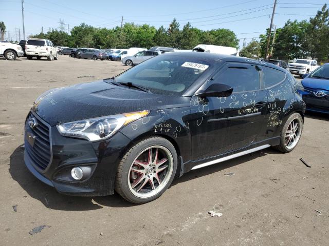 KMHTC6AE4HU315918 - 2017 HYUNDAI VELOSTER TURBO BLACK photo 1