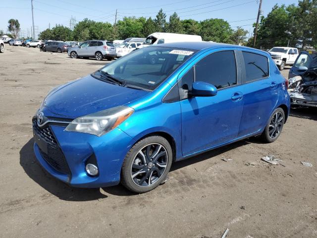 VNKKTUD31FA021588 - 2015 TOYOTA YARIS BLUE photo 1