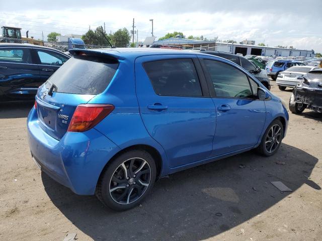 VNKKTUD31FA021588 - 2015 TOYOTA YARIS BLUE photo 3