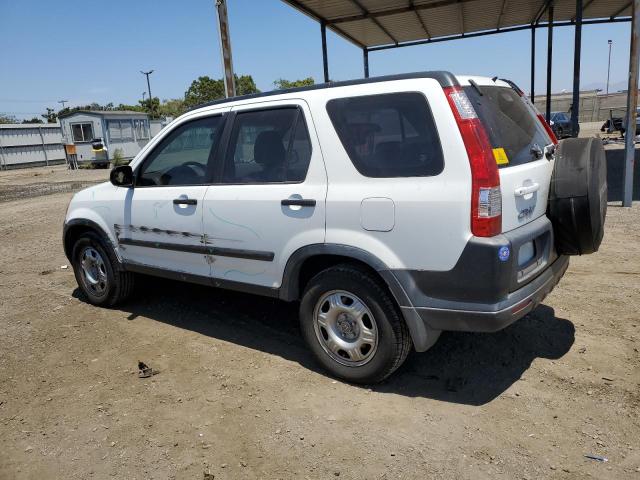 JHLRD68585C002912 - 2005 HONDA CR-V LX WHITE photo 2