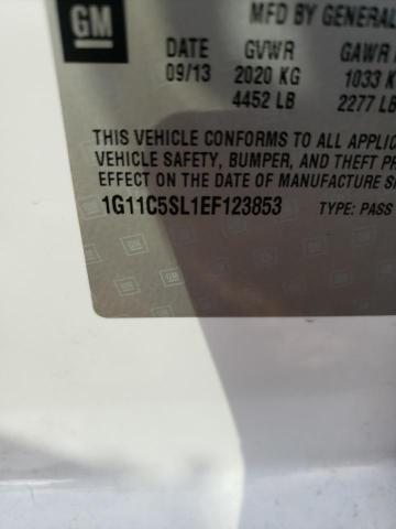 1G11C5SL1EF123853 - 2014 CHEVROLET MALIBU 1LT WHITE photo 12