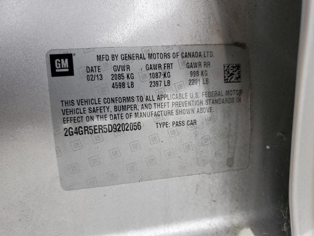 2G4GR5ER5D9202056 - 2013 BUICK REGAL 灰色 照片 12