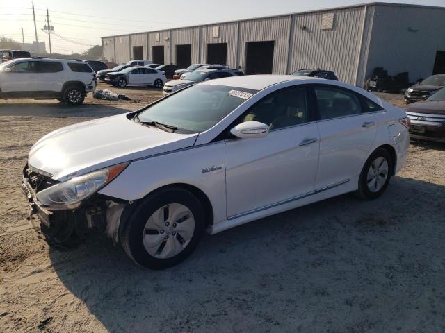 KMHEC4A40FA128453 - 2015 HYUNDAI SONATA HYBRID WHITE photo 1