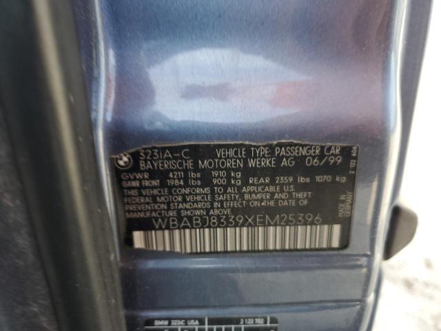 WBABJ8339XEM25396 - 1999 BMW 323 IC AUTOMATIC BLUE photo 12
