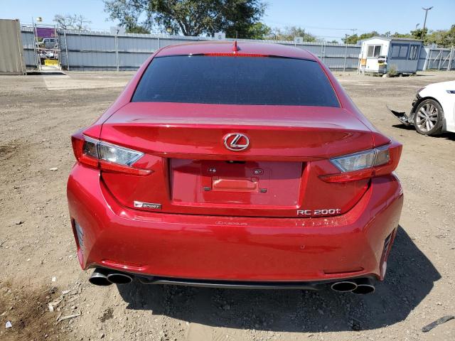 JTHHA5BC1G5001951 - 2016 LEXUS RC 200T RED photo 6