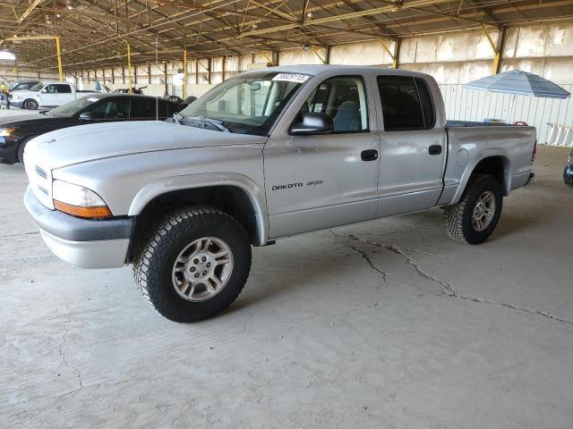 1B7HG38ZX2S663313 - 2002 DODGE DAKOTA QUAD SPORT WHITE photo 1