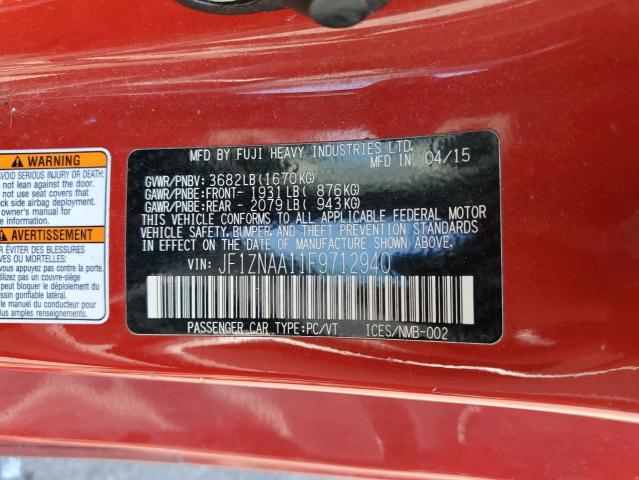 JF1ZNAA11F9712940 - 2015 TOYOTA SCION FR-S 红色 照片 12