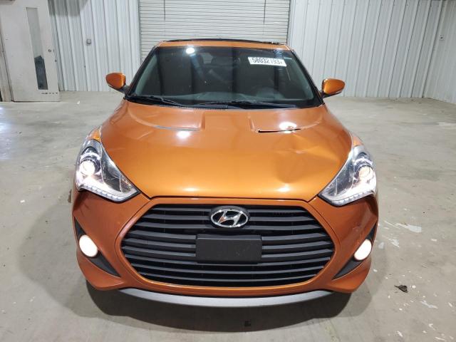 KMHTC6AE9FU231073 - 2015 HYUNDAI VELOSTER TURBO ORANGE photo 5