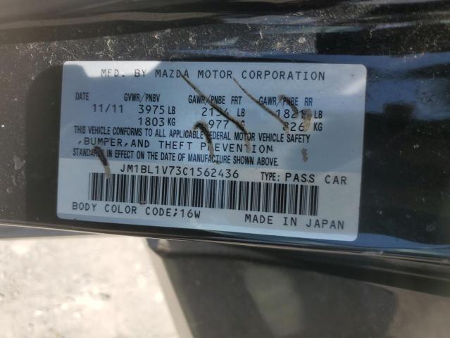 JM1BL1V73C1562436 - 2012 MAZDA 3 I BLACK photo 13