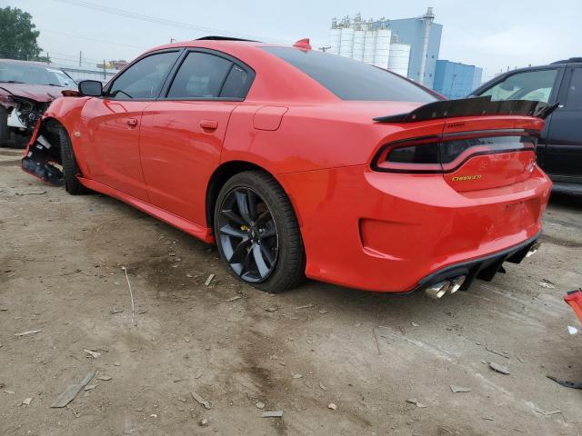 2C3CDXGJXKH553444 - 2019 DODGE CHARGER SCAT PACK RED photo 2