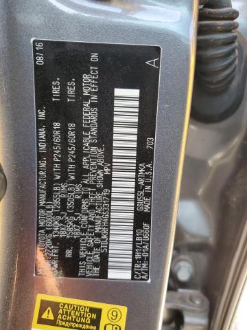 5TDJKRFH4GS331719 - 2016 TOYOTA HIGHLANDER XLE GRAY photo 12