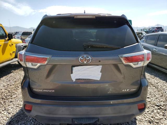 5TDJKRFH4GS331719 - 2016 TOYOTA HIGHLANDER XLE GRAY photo 6