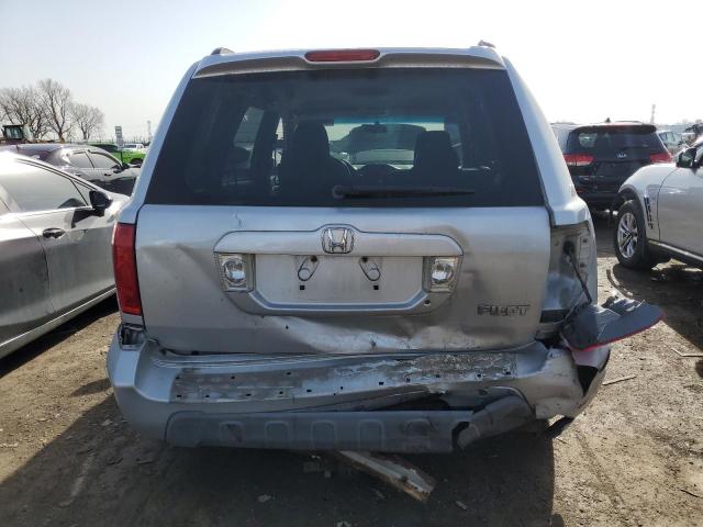 2HKYF18624H577329 - 2004 HONDA PILOT EXL SILVER photo 6