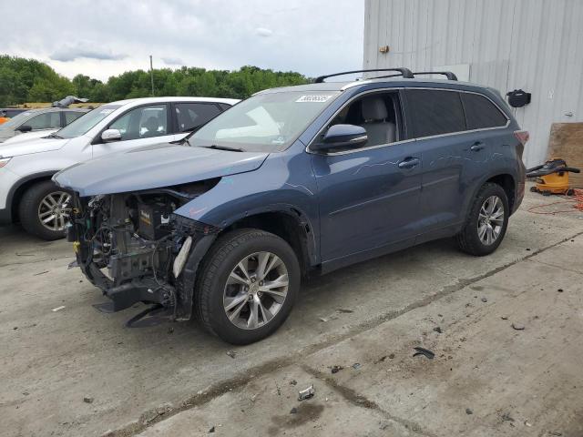 5TDJKRFH1FS197153 - 2015 TOYOTA HIGHLANDER XLE BLUE photo 1