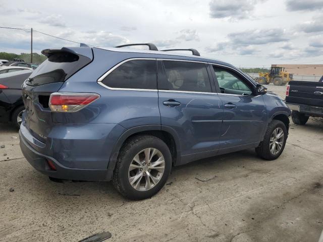 5TDJKRFH1FS197153 - 2015 TOYOTA HIGHLANDER XLE BLUE photo 3
