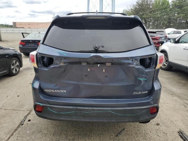 5TDJKRFH1FS197153 - 2015 TOYOTA HIGHLANDER XLE BLUE photo 6
