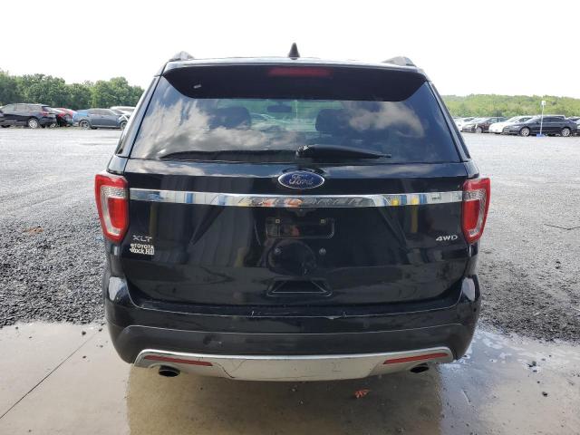 1FM5K8D84HGC56199 - 2017 FORD EXPLORER XLT BLACK photo 6