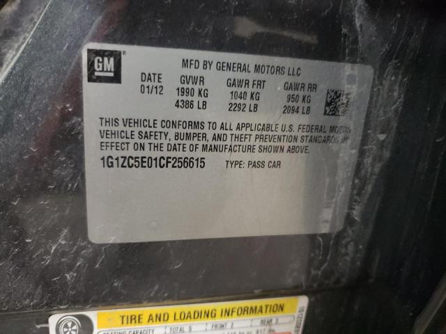 1G1ZC5E01CF256615 - 2012 CHEVROLET MALIBU 1LT 灰色 照片 12