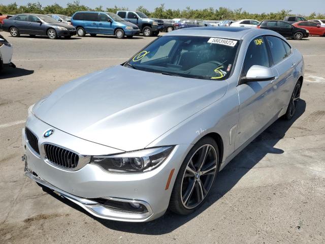 WBA4J5C04LBU79309 - 2020 BMW 440I GRAN COUPE SILVER photo 2