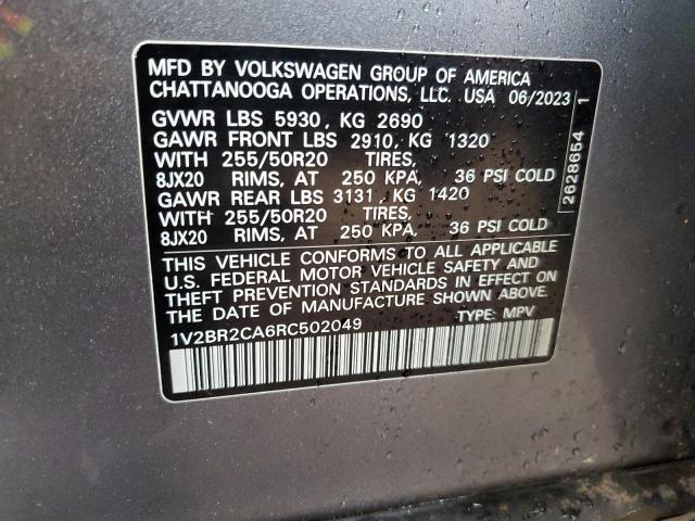 1V2BR2CA6RC502049 - 2024 VOLKSWAGEN ATLAS SEL Boz foto 13