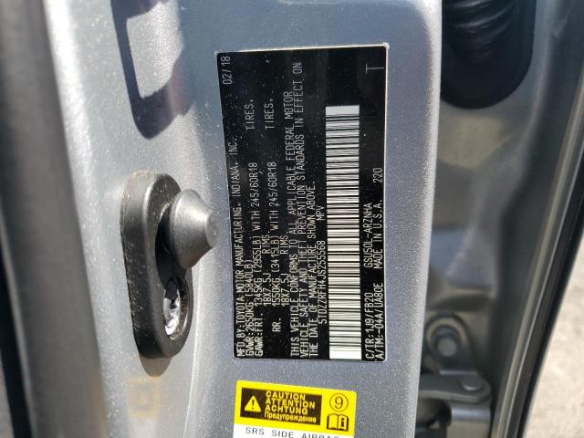 5TDZZRFH4JS255568 - 2018 TOYOTA HIGHLANDER LE SILVER photo 13