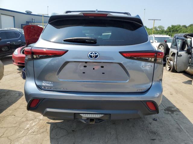 5TDGBRCH4MS033665 - 2021 TOYOTA HIGHLANDER HYBRID XLE BLUE photo 6