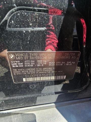 5UXFE83569L310312 - 2009 BMW X5 XDRIVE48I BLACK photo 10