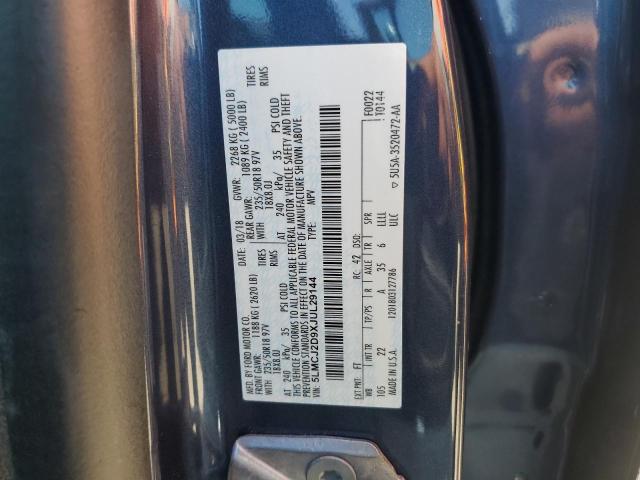 5LMCJ2D9XJUL29144 - 2018 LINCOLN MKC SELECT BLUE photo 13