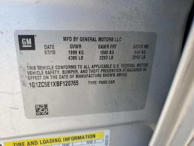 1G1ZC5E1XBF120765 - 2011 CHEVROLET MALIBU 1LT SILVER photo 13