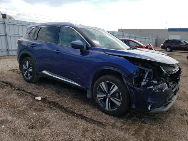 5N1AT3CB0MC717749 - 2021 NISSAN ROGUE SL BLUE photo 4