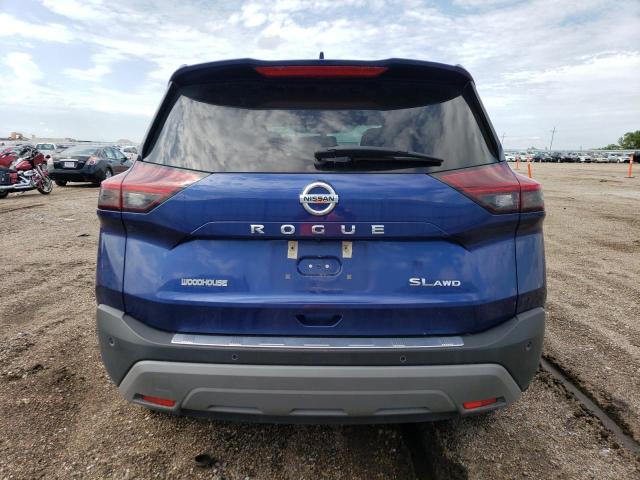 5N1AT3CB0MC717749 - 2021 NISSAN ROGUE SL BLUE photo 6